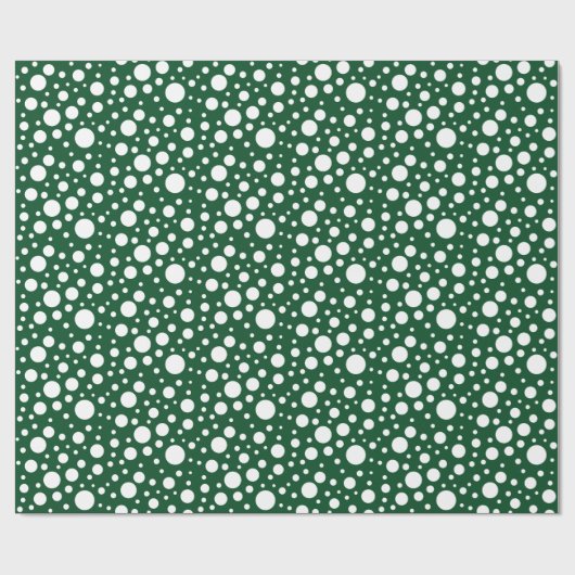 Papier Cadeau Papier d'enveloppement de points verts (Plat)