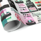 Papier Cadeau Papier d'enveloppement de pop urbain (Coin rond)