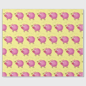 Papier Cadeau Papier d'enveloppement de porc et d'abeille (Plat)