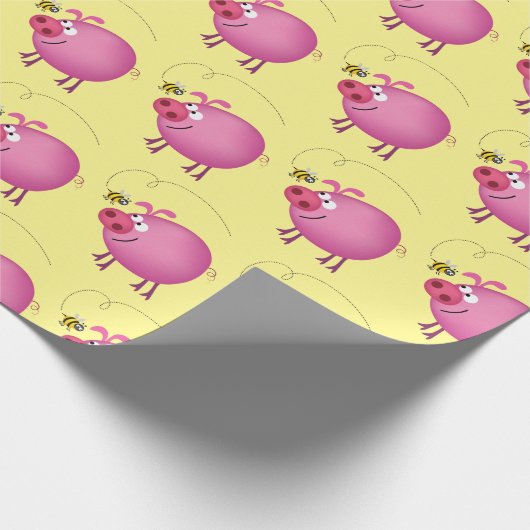 Papier Cadeau Papier d'enveloppement de porc et d'abeille (Coin)