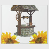 Papier Cadeau Papier d'enveloppement de puits de tournesol (Plat)