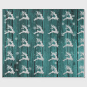 Papier Cadeau Papier d'enveloppement de rennes de Noël rustique (Plat)