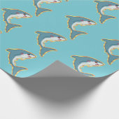 Papier Cadeau Papier d'enveloppement de requin mûr (Coin)