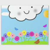 Papier Cadeau Papier d'enveloppement de ressort (Plat)