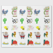 Papier Cadeau Papier d'enveloppement de ressort (Plat)