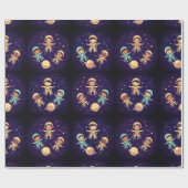 Papier Cadeau Papier d'enveloppement de roues galactiques (Plat)