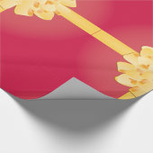 Papier Cadeau Papier D'Enveloppement De Ruban Et De Bow