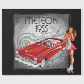 Papier Cadeau Papier d'enveloppement de style Cinquante (Plat)