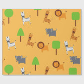 Papier Cadeau Papier d'enveloppement de thème animal (Plat)