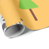 Papier Cadeau Papier d'enveloppement de thème animal (Coin rond)