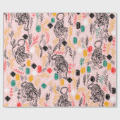 Papier Cadeau Papier d'enveloppement de tigres (Plat)