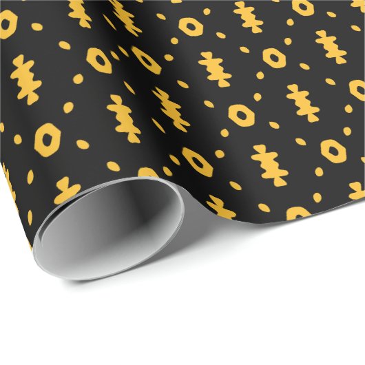 Papier Cadeau Papier D'Enveloppement De Tissu De Boue Moderne No (Coin rond)