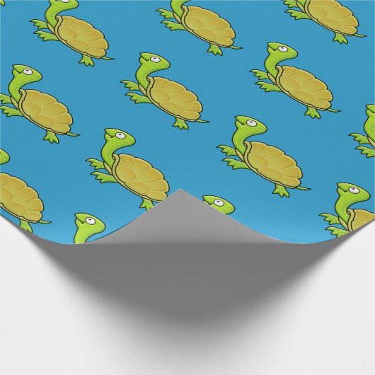 Papier Cadeau Papier d'enveloppement de tortue de dessin (Coin)