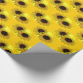 Papier Cadeau Papier d'enveloppement de tournesol or Papier à fl (Coin)