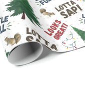 Papier Cadeau Papier d'enveloppement de vacances de Noël (Coin rond)