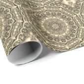 Papier Cadeau Papier d'enveloppement de vacances décoratif or (Coin rond)