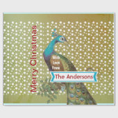 Papier Cadeau Papier d'enveloppement de vacances Peacock personn (Plat)