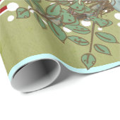 Papier Cadeau Papier d'enveloppement de vacances Peacock personn (Coin rond)