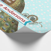 Papier Cadeau Papier d'enveloppement de vacances Peacock personn (Coin)