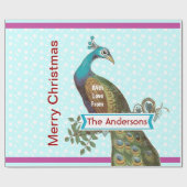 Papier Cadeau Papier d'enveloppement de vacances Peacock personn (Plat)