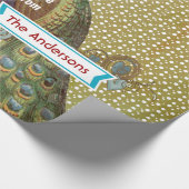 Papier Cadeau Papier d'enveloppement de vacances Peacock personn (Coin)