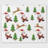 Papier Cadeau Papier d'enveloppement de vacances père Noël (Plat)
