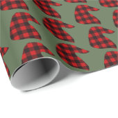 Papier Cadeau Papier d'enveloppement de vacances Plaid Borzoi Pr (Coin rond)