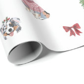 Papier Cadeau Papier d'enveloppement de vacances pour berger aus (Coin rond)