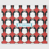 Papier Cadeau Papier d'enveloppement de vacances pour pingouin p (Plat)