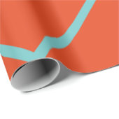 Papier Cadeau Papier d'enveloppement de vacances rouges (Coin rond)