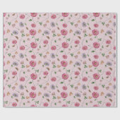 Papier Cadeau Papier d'enveloppement de vigne rose et violet (Plat)