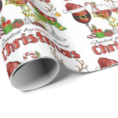 Papier Cadeau Papier d'enveloppement de vin et de Noël (Coin rond)