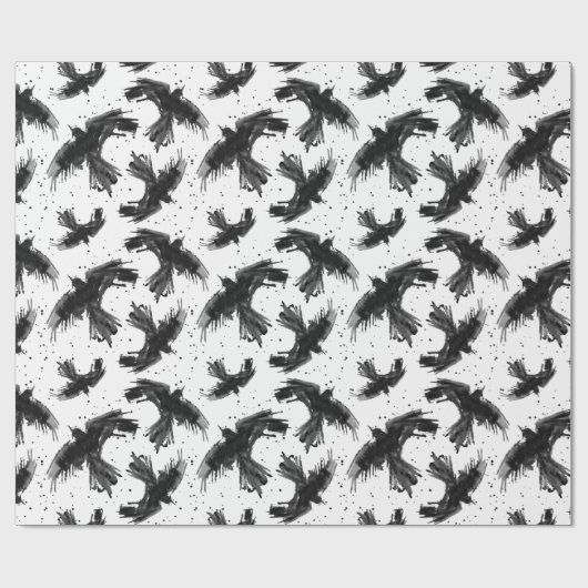 Papier Cadeau Papier d'enveloppement de vol Raven (Plat)