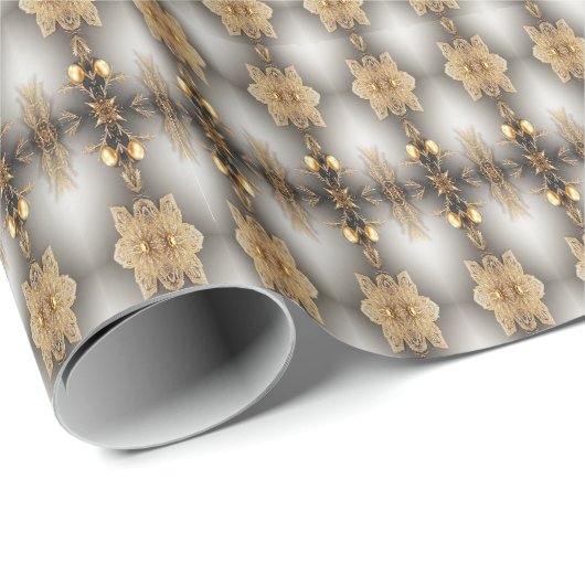 Papier Cadeau Papier d'enveloppement décoratif or unique (Coin rond)