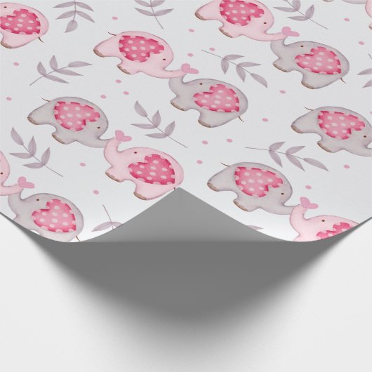 Papier Cadeau Papier d'enveloppement d'éléphants (Coin)