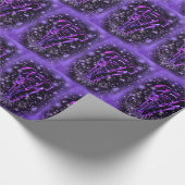 Papier Cadeau Papier d'enveloppement d'éléphants violets (Coin)