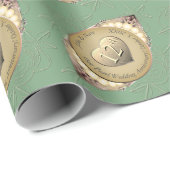 Papier Cadeau Papier d'enveloppement des 12e et 30e années Pearl (Coin rond)