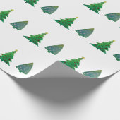 Papier Cadeau Papier d'enveloppement des arbres de Noël (Coin)