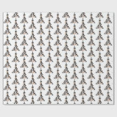 Papier Cadeau Papier d'enveloppement des arbres de Noël à talons (Plat)