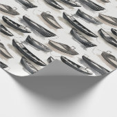 Papier Cadeau Papier d'enveloppement des bateaux aquarelles (Coin)