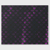 Papier Cadeau Papier D'Enveloppement Des Coeurs Noir Et Violet T (Plat)