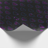 Papier Cadeau Papier D'Enveloppement Des Coeurs Noir Et Violet T (Coin)