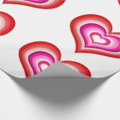 Papier Cadeau Papier d'enveloppement des coeurs réverbérants (Coin)