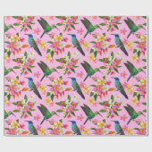 Papier Cadeau Papier d'enveloppement des colibris (Plat)