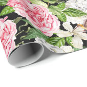 Papier Cadeau Papier d'enveloppement des colibris (Coin rond)