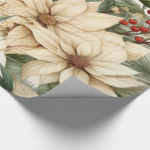 Papier Cadeau Papier d'enveloppement des fleurs saintes de Noël (Coin)