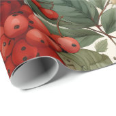 Papier Cadeau Papier d'enveloppement des fleurs saintes de Noël (Coin rond)