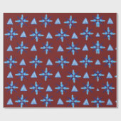 Papier Cadeau Papier d'enveloppement des flocons de neige (Plat)