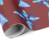 Papier Cadeau Papier d'enveloppement des flocons de neige (Coin rond)