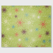 Papier Cadeau Papier d'enveloppement des flocons de neige (Plat)